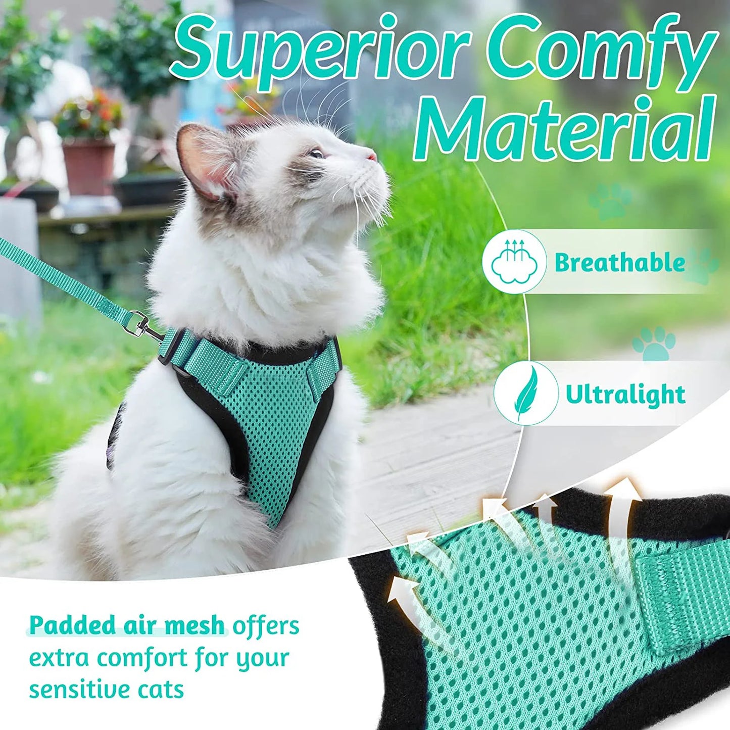 Cat Harness and Leash for Walking,