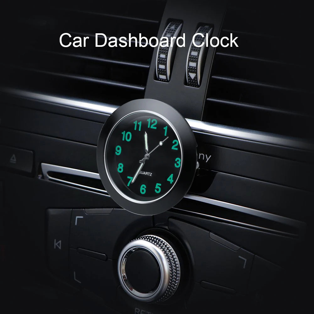 Car Clock Luminous Automobiles Internal Stick-On Mini Digital Watch Mechanics Quartz Clocks Auto Ornament