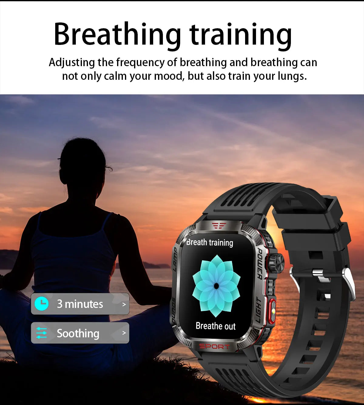 Military Outdoor Sport Smart Watch