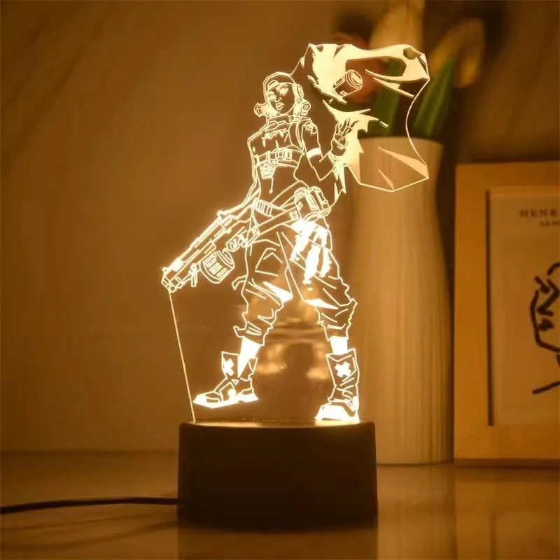 Valorant Figure 3D LED Night Lamp