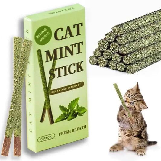 6pcs Natural Matatabi Cat Stick Mint Caught