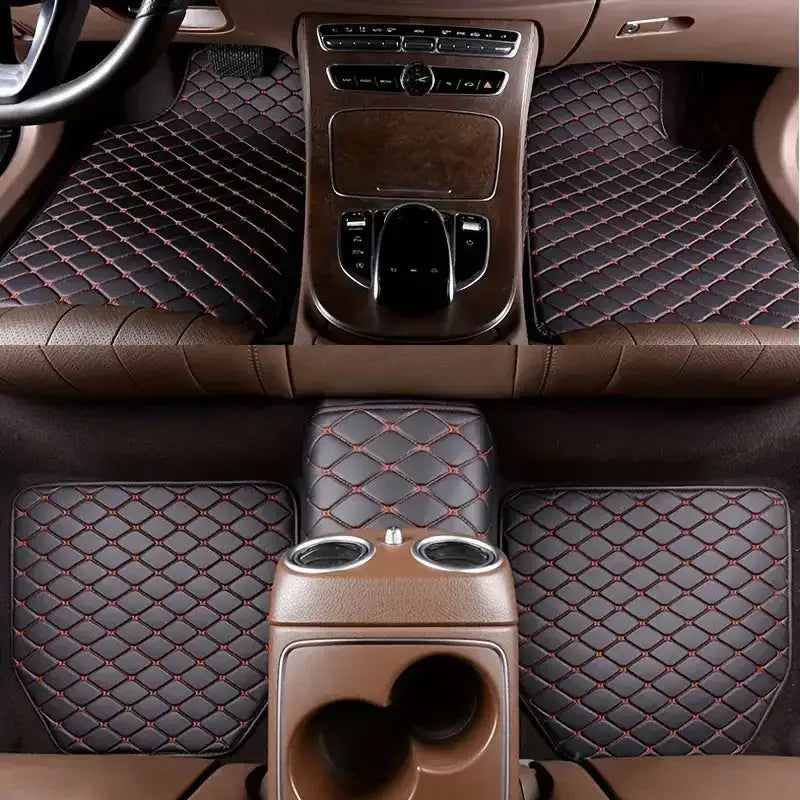 Waterproof Leather Car Floor Mats 5 pcs