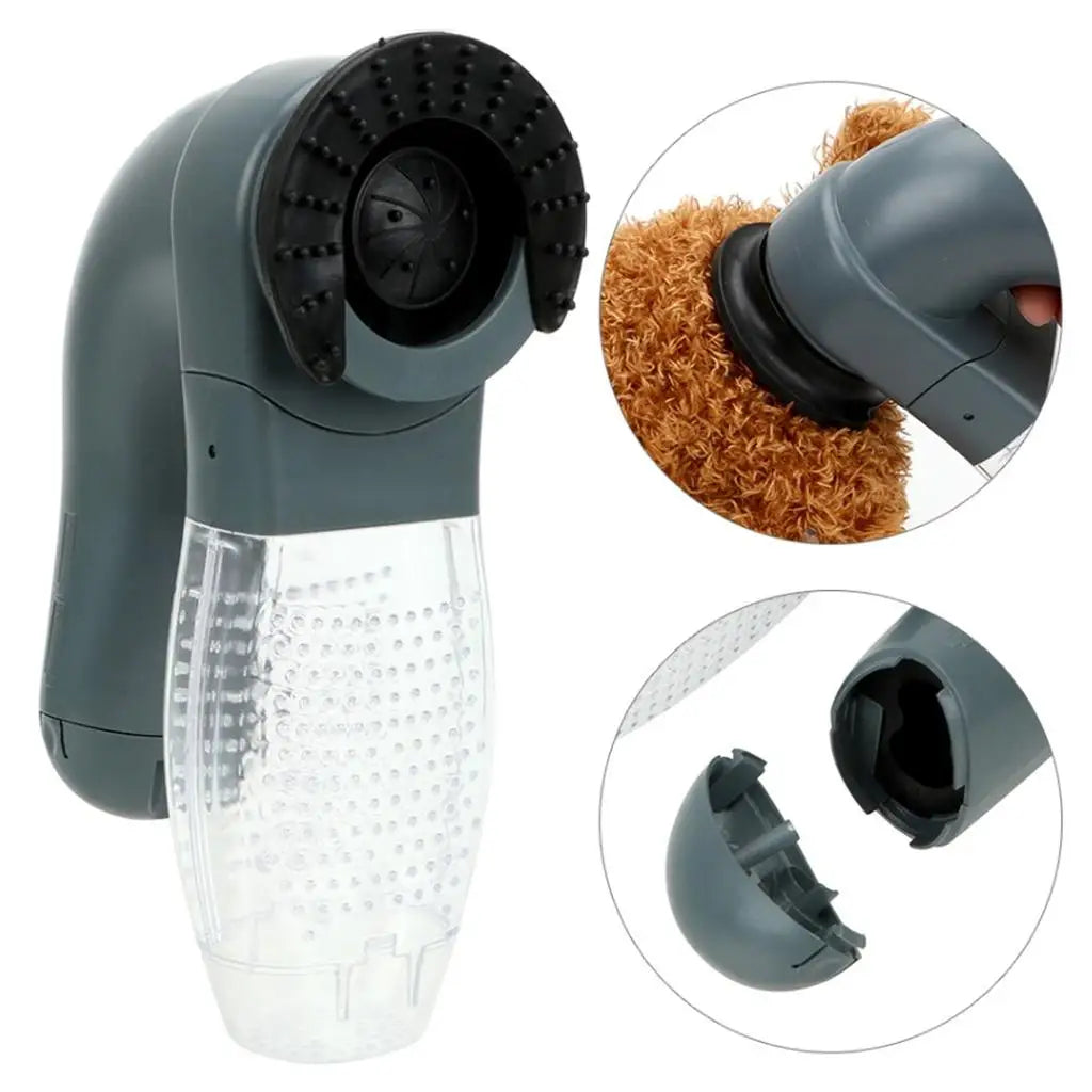 Electric Fur Remover Pet Hair Suction Device Grooming Kit Soft Rubber Head