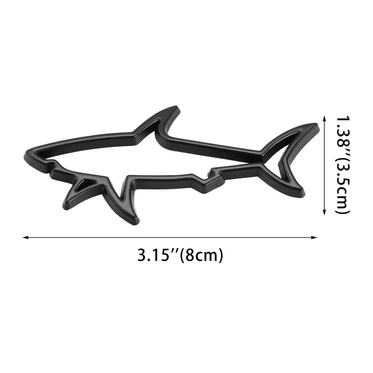 3D Metal Car Styling Sticker Hollow Fish