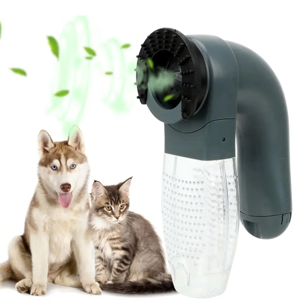 Electric Fur Remover Pet Hair Suction Device Grooming Kit Soft Rubber Head