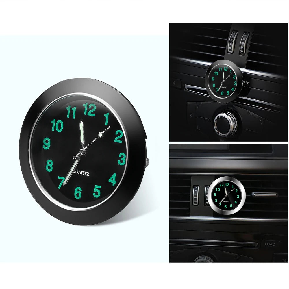 Car Clock Luminous Automobiles Internal Stick-On Mini Digital Watch Mechanics Quartz Clocks Auto Ornament