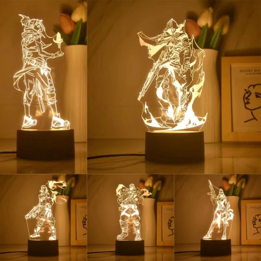 Valorant Figure 3D LED Night Lamp