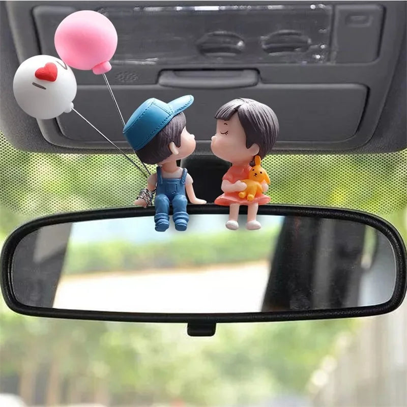 Cute Cartoon Couples Car Decoration