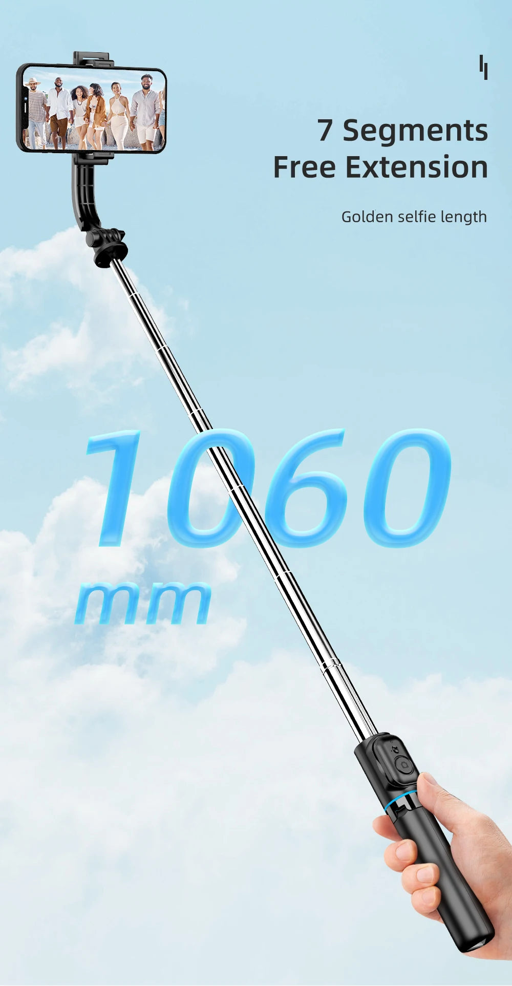 W&O C01 Telescopic Selfie Stick Tripod Monopod