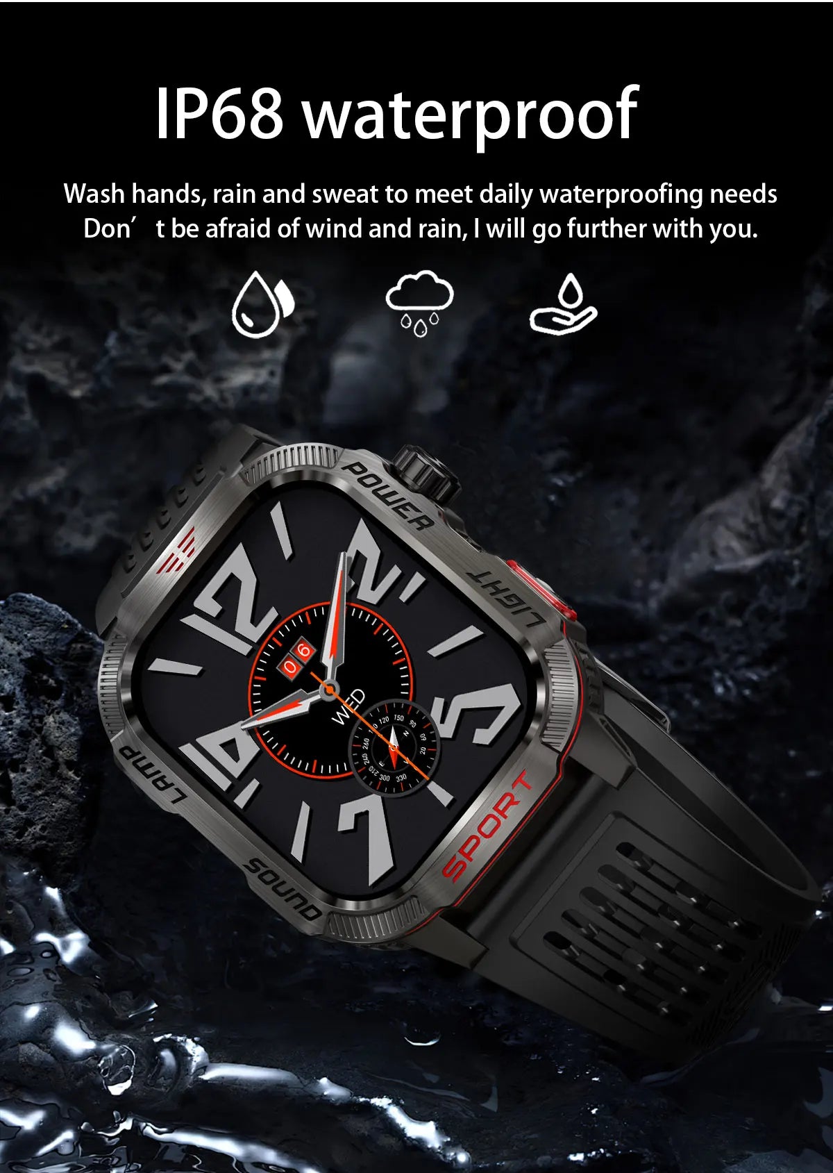 Military Outdoor Sport Smart Watch