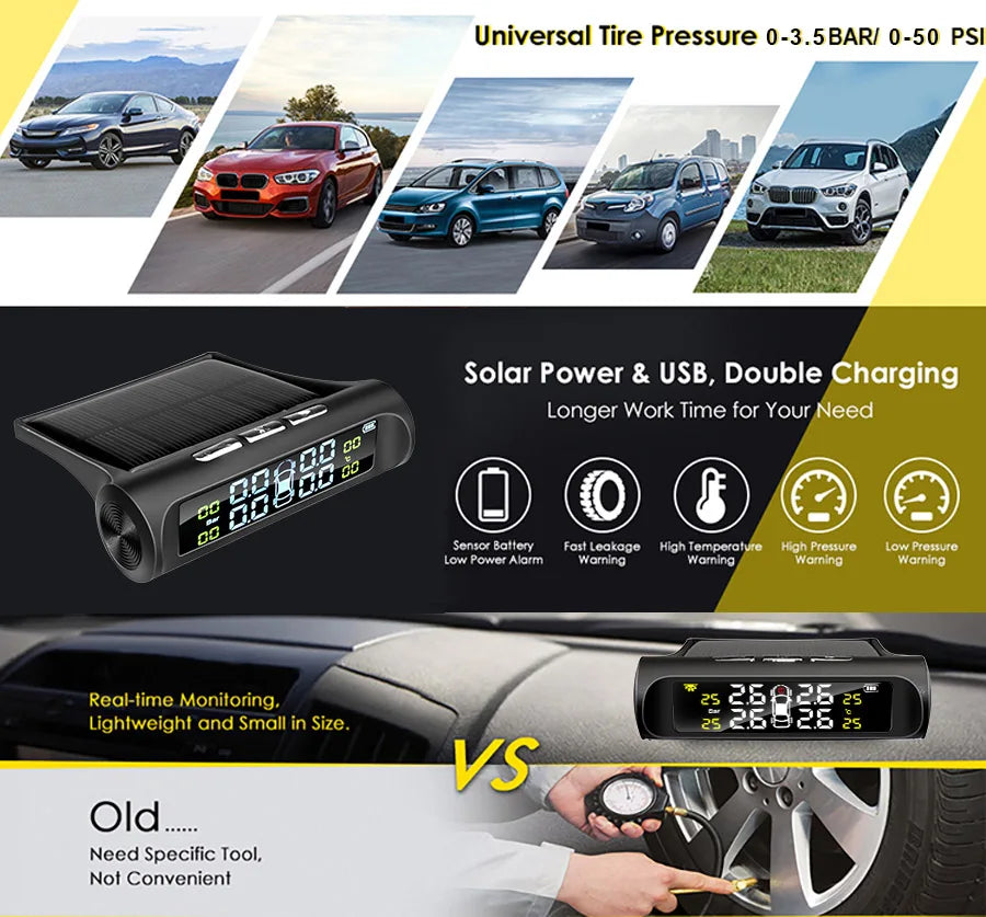 TPMS Car Tire Pressure Alarm Monitor System