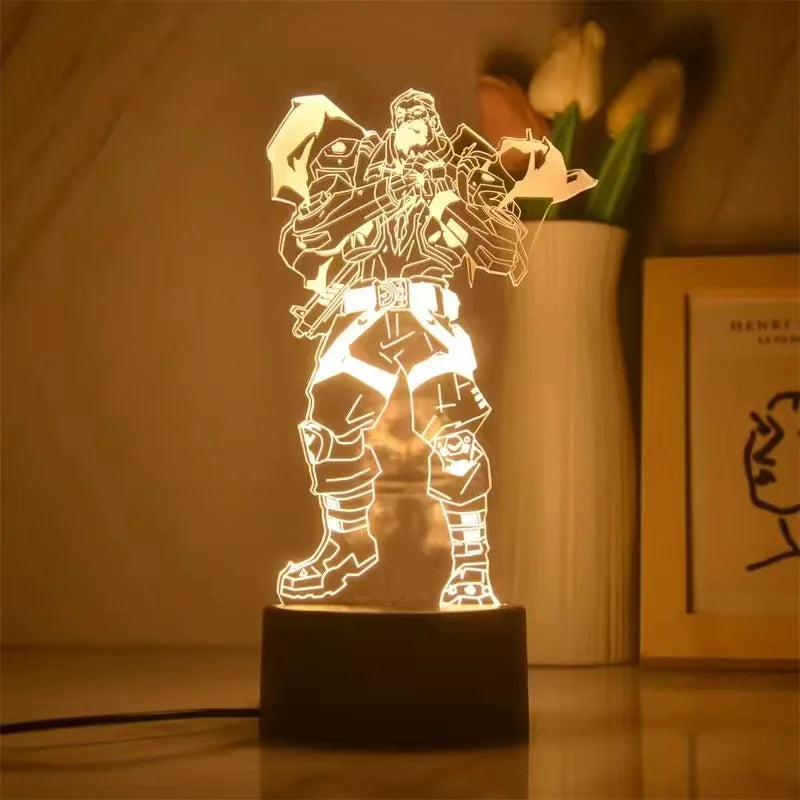 Valorant Figure 3D LED Night Lamp