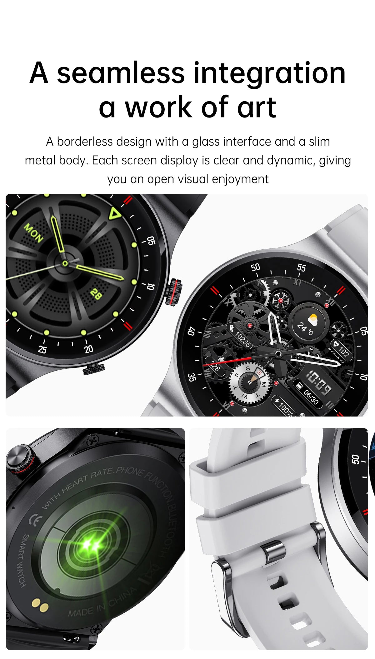 LIGE 1.39inch HD Bluetooth Call Smart Watch