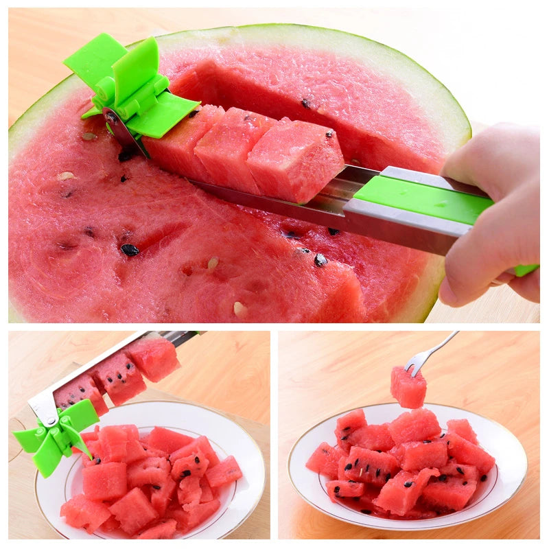 Watermelon Cutter Stainless Steel Windmill Design