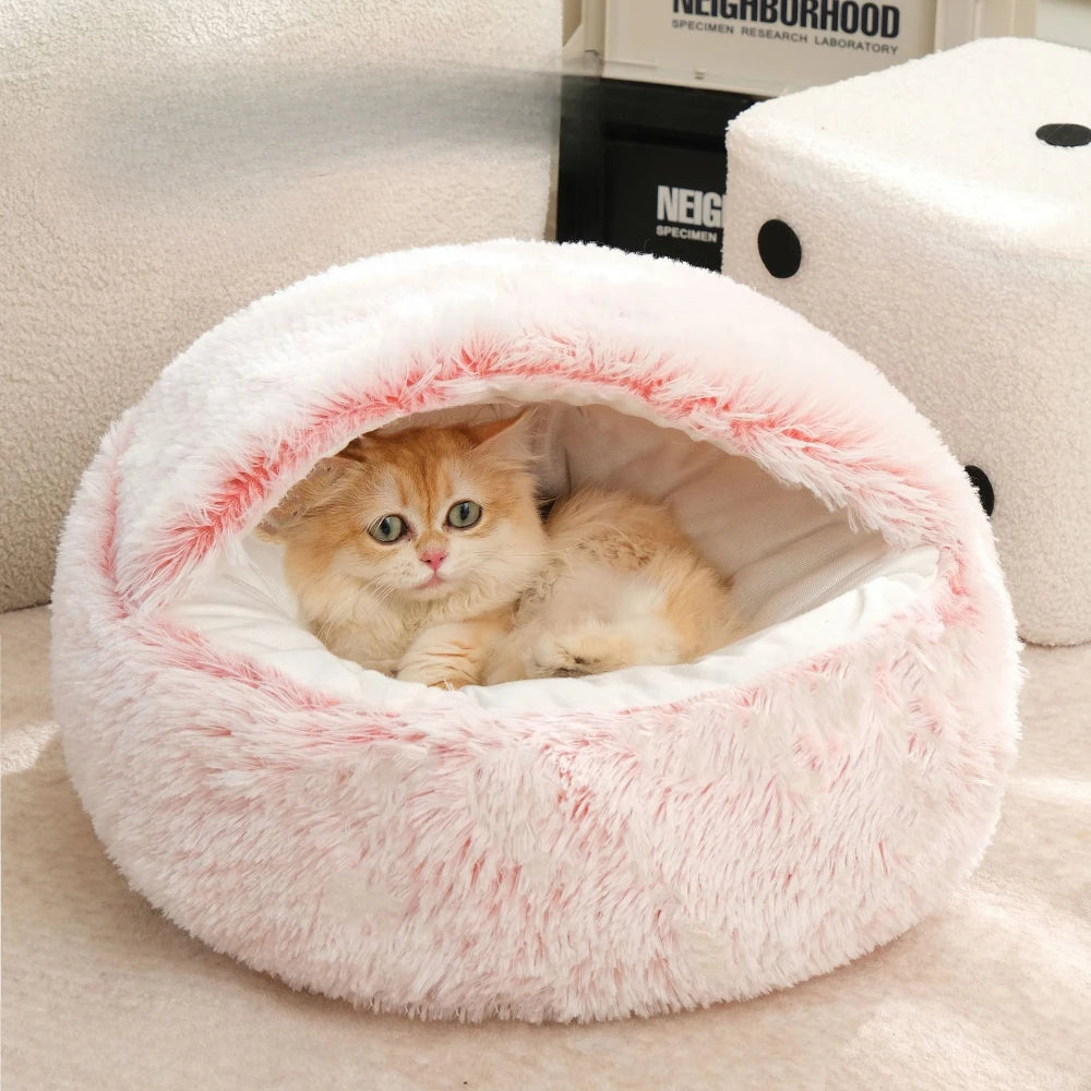 Round Cat Cushion Semi Enclosed Pet Sleep Bags