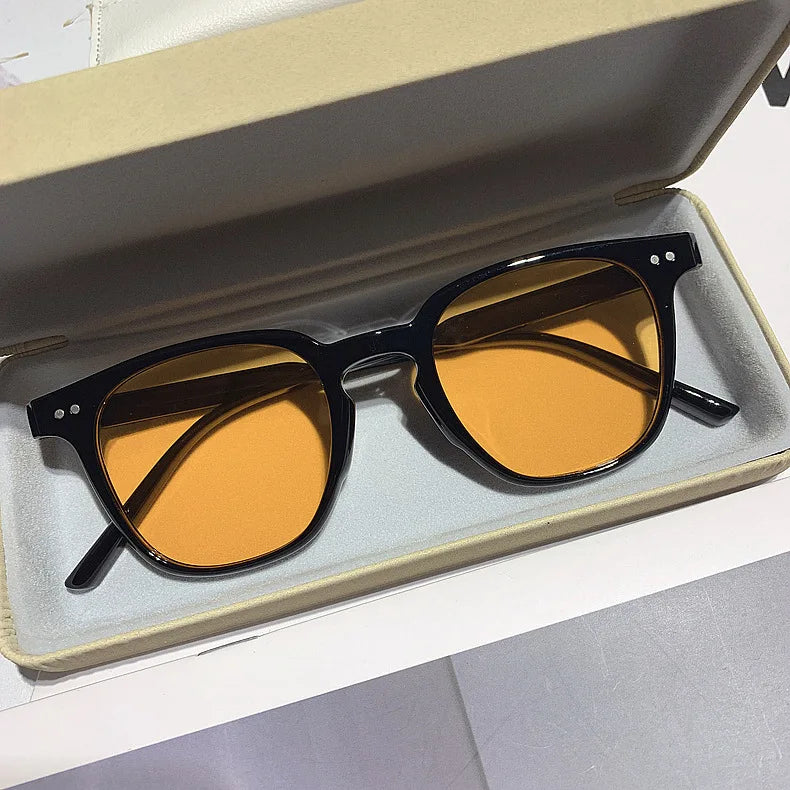 Vintage Square Sunglasses Women Men Luxury Brand