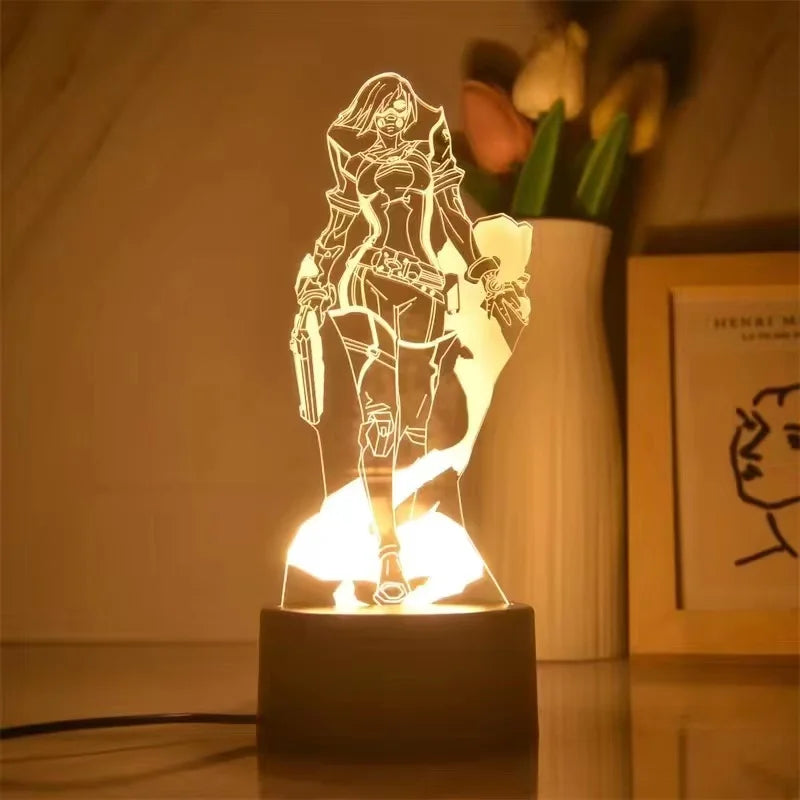 Valorant Figure 3D LED Night Lamp