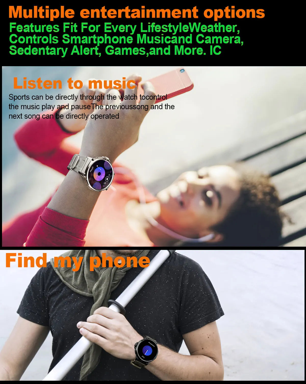 Ultra HD Smart Watch For Huawei Xiaomi 1.85-inch